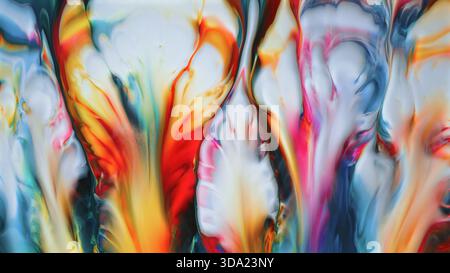 Couleurs liquides abstraites éclatantes s'écoulant dans un affichage fluide éblouissant Banque D'Images