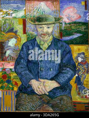 Portrait du Père Tanguy (Père Tanguy). Vincent van Gogh. 1887. Banque D'Images