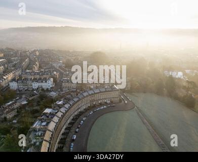 Le Royal Crescent, Bath. UK. Banque D'Images