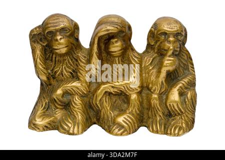 Trois Singes sages Banque D'Images