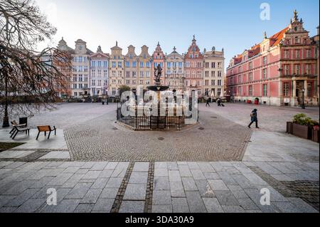 Vue sur la vieille ville - Gdansk, Pologne Banque D'Images