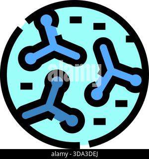 Anticorps attaquant les cellules pathologiques dans une boîte de Pétri Illustration de Vecteur