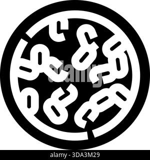 Icône de tarte à pizza représentant le concept de restauration rapide Illustration de Vecteur