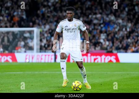 Madrid, Espagne. 07 décembre 2025. Lors de la Liga EA Sports match entre le Real Madrid CF et le RC Celta a joué au stade Santiago Bernabeu le 07 décembre 2025 à Madrid. (Photo de Cesar Cebolla/PRESSIN) crédit : AGENCE SPORTIVE PRESSINPHOTO/Alamy Live News Banque D'Images
