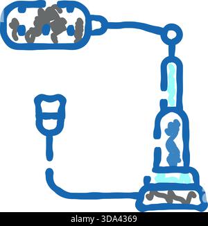 Nettoyage du système de purification d'air technologie de filtration de la poussière Illustration de Vecteur