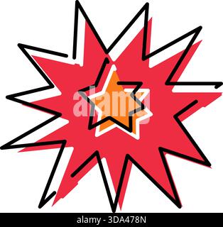 Effet sonore d'explosion de bande dessinée avec style pop art. Illustration de Vecteur