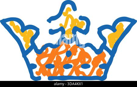 Dessin de la couronne représentant la royauté et l'autorité Illustration de Vecteur