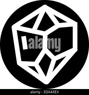 Icône en forme de cristal géométrique représentant l'innovation numérique Illustration de Vecteur