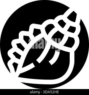 Seashell conque marine icône vecteur élément de conception graphique Illustration de Vecteur