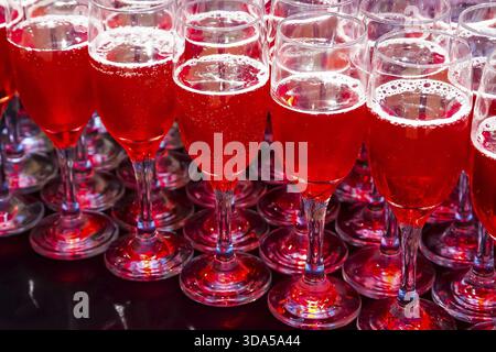 Cocktail Vin Apéritif de bienvenue à un dîner de gala d'entreprise événement banquets Banque D'Images