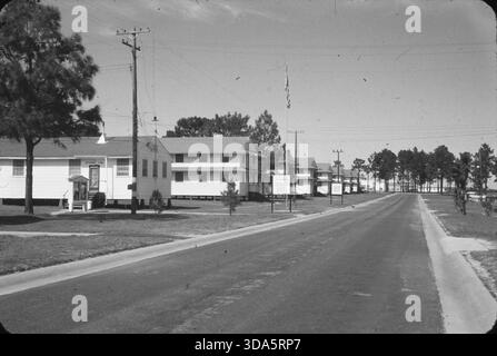 Dortoirs utilisés par les cadets à la base aérienne de Spence en mars 1959 Banque D'Images