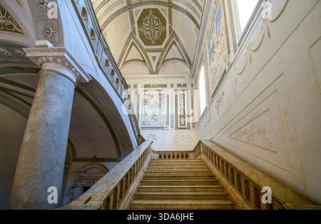 Catane, Sicile, Italie. Intérieur de l'Université de Catane résidant dans l'ancien monastère bénédictin di san Nicolo Banque D'Images