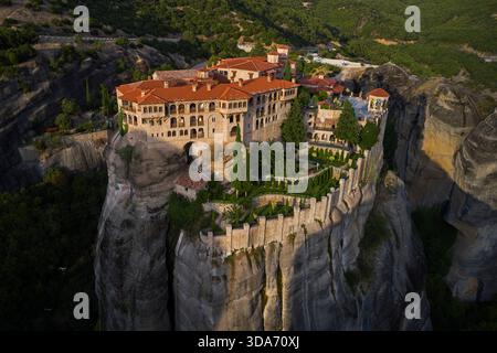 Grèce, région de Thessalie, Kalambaka, site des Météores, liste du patrimoine mondial de l'UNESCO, monastère de Varlaam Banque D'Images