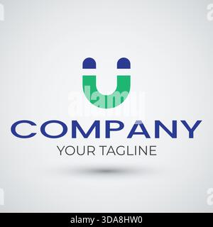 simple lettre u et logo sourire Illustration de Vecteur