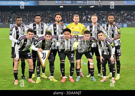Naples, Italie. 07 décembre 2025. Équipe lors du championnat d'Italie Serie A 2025-2026 match de football entre Napoli et la Juventus au stade de Maradona, Italie (Felice de Martino/SPP) crédit : SPP Sport photo de presse. /Alamy Live News Banque D'Images