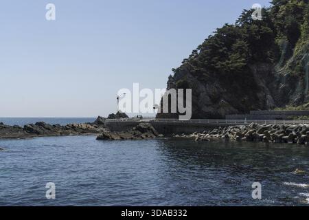 Route Heonhwa près de Gangneung, Corée du Sud. Une célèbre route panoramique le long de la côte est de la corée, Gangneung, Corée du Sud Banque D'Images