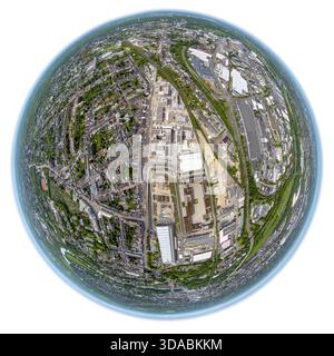 Hochschule Ruhr West HRW Muelheim, Muelheim an der Ruhr, région de la Ruhr, Rhénanie du Nord-Westphalie, Allemagne, Europe, vue aérienne, vue plongeante, ph aérien Banque D'Images