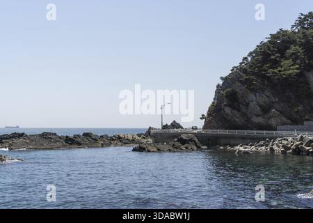 Route Heonhwa près de Gangneung, Corée du Sud. Une célèbre route panoramique le long de la côte est de la corée, Gangneung, Corée du Sud Banque D'Images