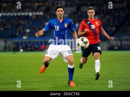 Rome Italie 13 octobre 2015 Euro qualificatif Italie vs Norvège Riccardo Montelivo Banque D'Images