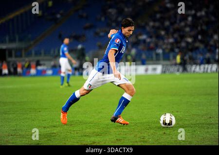 Rome Italie 13 octobre 2015 Euro qualificatif Italie vs Norvège Riccardo Montelivo Banque D'Images
