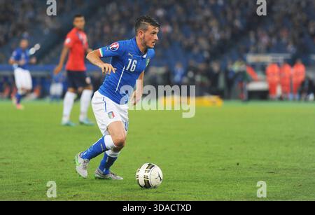 Rome Italie 13 octobre 2015 Euro qualificatif Italie vs Norvège Alessandro Florenzi Banque D'Images