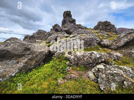 Champ de lave de Berserkjahraun, lave de Berserker, Islande, Snaefellsnes Banque D'Images