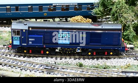 Modèle de locomotive DRS classe 20 à l'échelle OO. Banque D'Images