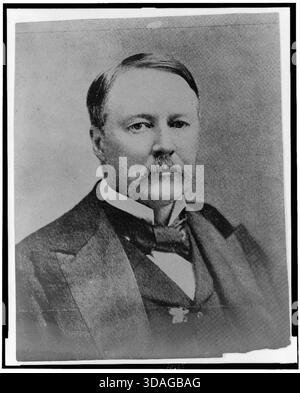 Photo historique vintage d'Alexander Johnston Cassatt dans un portrait de la tête et des épaules tourné légèrement à droite, vers 1880–1900. Banque D'Images