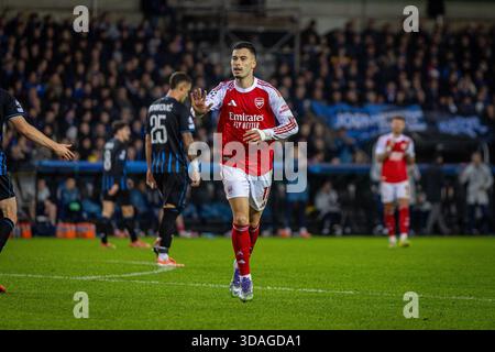 Gabriel MARTINELLI de l'Arsenal FC lors de l'UEFA Champions League, phase de ligue, match de football MD6 entre le Club Brugge KV et l'Arsenal FC le 10 décembre 2025 à Jan Breydelstadion à Bruges, Belgique crédit : Agence photo indépendante/Alamy Live News Banque D'Images