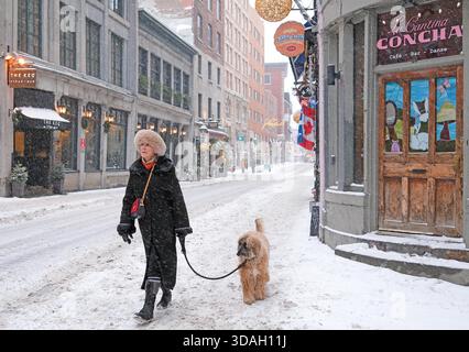 Montréal, Québec, Canada. 10 décembre 2025. Alors qu’une tempête hivernale balaye Montréal et le sud du Québec, plus de 15 cm de neige fraîche transforme la ville en un paysage blanc silencieux. (Crédit image : © Serkan Senturk/ZUMA Press Wire) USAGE ÉDITORIAL SEULEMENT ! Non destiné à UN USAGE commercial ! Banque D'Images