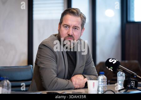Tubize, Belgique. 10 décembre 2025. Vincent Mannaert, directeur sportif du syndicat belge de football, photographié lors d’un moment presse au siège du syndicat belge, mercredi 10 décembre 2025 à Tubize. BELGA PHOTO JAMES ARTHUR GEKIERE crédit : Belga News Agency/Alamy Live News Banque D'Images