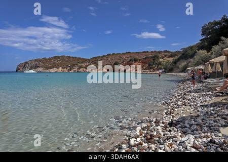 Plage de Voulisma (Golden Beach) - Istron Banque D'Images