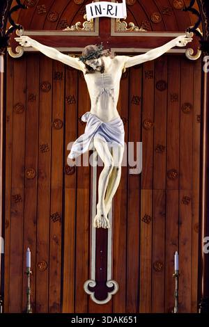Église Saint Antoine de Padoue. Passion du Christ. La crucifixion. Jésus sur la croix. Vung Tau. Vietnam. Banque D'Images