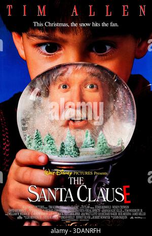 The Santa clause (1994) réalisé par John Pasquin et mettant en vedette Tim Allen, Wendy Crewson et le juge Reinhold. Un père divorcé ordinaire cause accidentellement la mort du Père Noël et doit assumer le rôle lui-même, se transformant en le nouveau Père Noël tandis que sa famille peine à croire. Photographie d'une affiche américaine originale de 1994 À USAGE ÉDITORIAL EXCLUSIF. Crédit : BFA / Walt Disney Pictures Banque D'Images