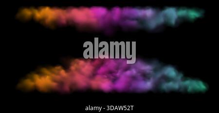 Vecteur réaliste nuage, fumée ou brouillard Illustration de Vecteur