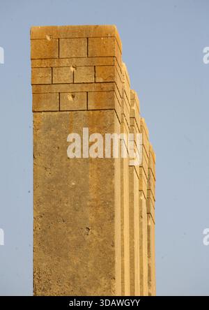 Le temple Barran alias temple de la lune, gouvernorat de Marib, Marib, Yémen Banque D'Images