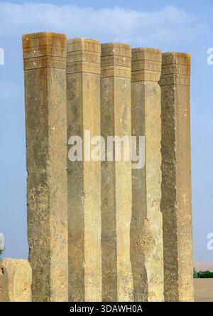 Le temple Barran alias temple de la lune, gouvernorat de Marib, Marib, Yémen Banque D'Images
