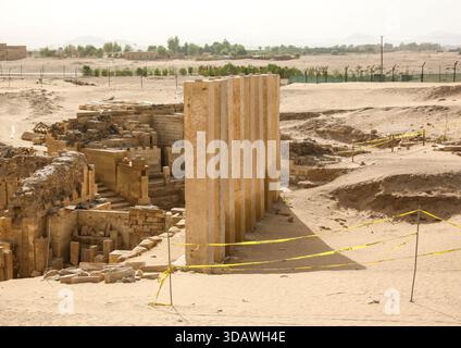 Le temple Barran alias temple de la lune, gouvernorat de Marib, Marib, Yémen Banque D'Images