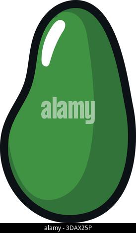 Un légume vert avec une tige noire Illustration de Vecteur