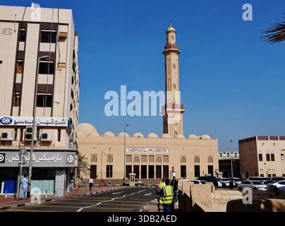 Mosquée centrale de Dubaï, Dubaï, Émirats arabes Unis Banque D'Images