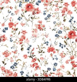 Fleurs Art Pattern Floral abstrait surface Design Seamless Pattern. Illustration de Vecteur