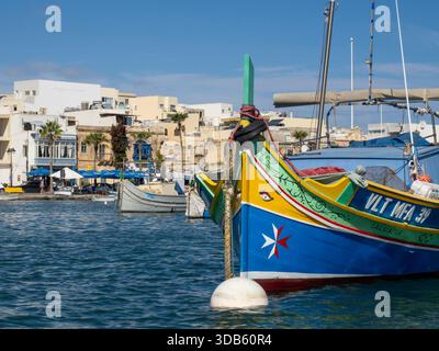 Port de Maraxlokk, Malte, République de Malte Banque D'Images