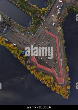 Les quais secs sont maintenant redondants et les zones humides sur la rivière Clyde Banque D'Images