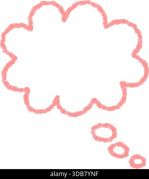 Icône de nuage de bulles de pensée contour de crayon Illustration de Vecteur