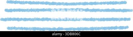 Trait de soulignement bleu à la craie dessiné à la main Illustration de Vecteur