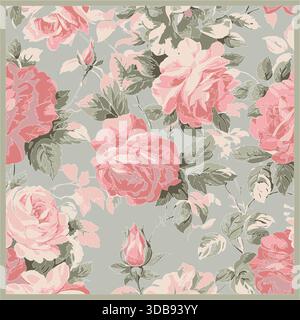 Image abstraite de couleur rose avec la conception de ligne d'art blanc avec la taille carrée de 130cm dans le vecteur. Convient pour écharpe, textile de mode, décoration murale, stationnaire. Illustration de Vecteur