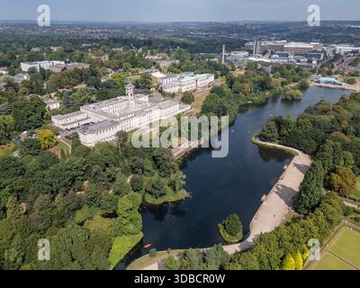 Vue aérienne du Trent Building, Université de Nottingham, Nottingham, Royaume-Uni. Banque D'Images