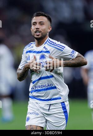São Paulo, Brésil. 14 décembre 2025. Football Football - Coupe Brésil 2025 - Corinthians vs Cruzeiro - demi-finales de la Coupe, tenue au Neo Química Arena Stadi Banque D'Images
