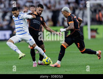 São Paulo, Brésil. 14 décembre 2025. Football Football - Coupe Brésil 2025 - Corinthians vs Cruzeiro - demi-finales de la Coupe, tenue au Neo Química Arena Stadi Banque D'Images