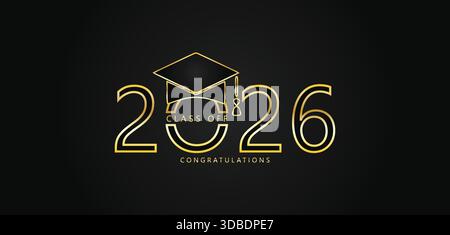 Félicitations à la promotion de 2026 Illustration de Vecteur